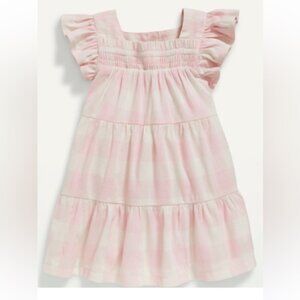 Baby girl blush plaid dress
